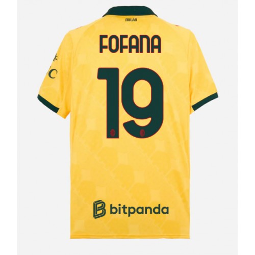 Dres AC Milan Youssouf Fofana #19 Tretina 2025-26 Krátky Rukáv